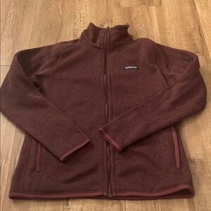 Patagonia Burgundy Full-Zip Fleece Jacket